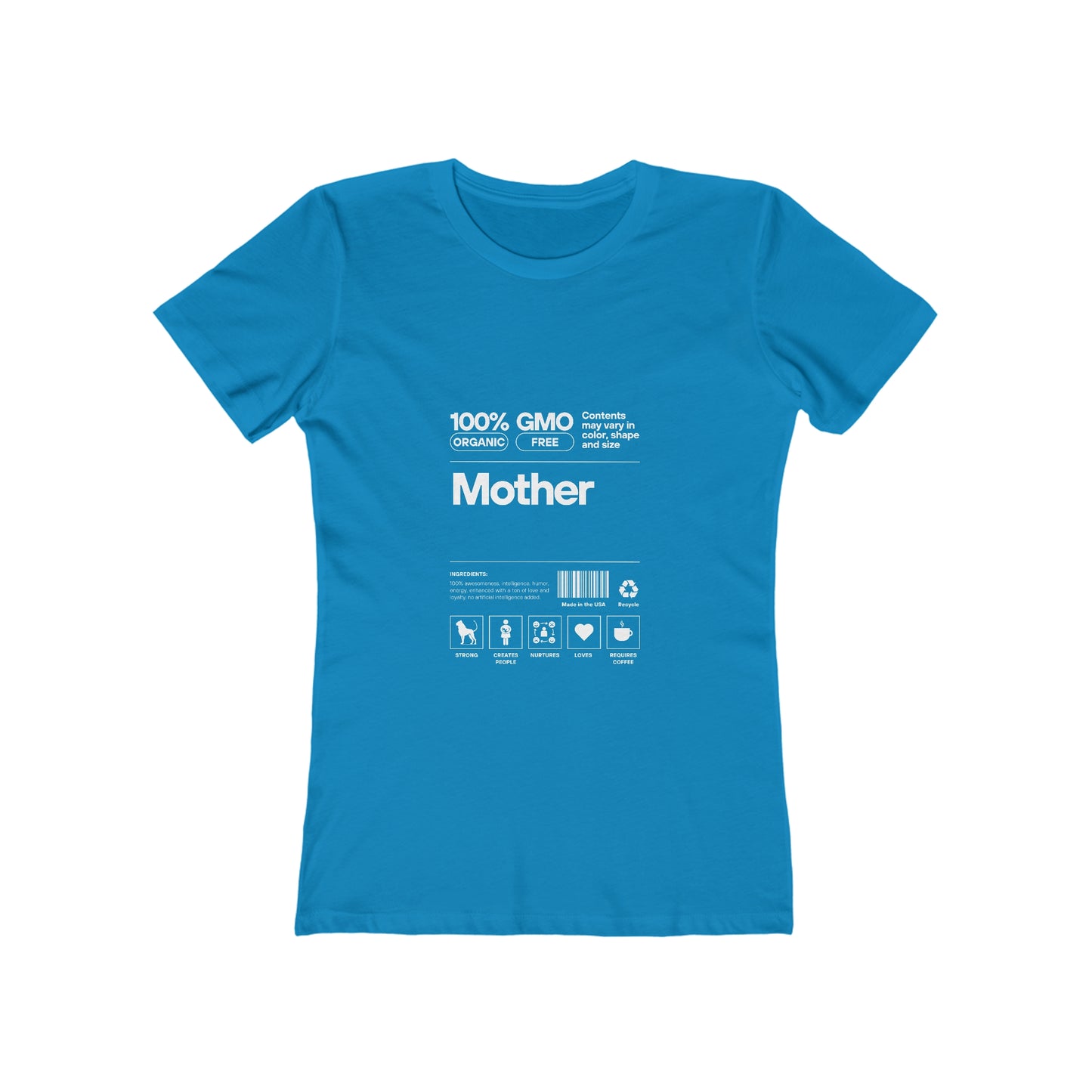 Mother "List Of Ingredients" 100% Cotton Women's Boyfriend T-Shirt