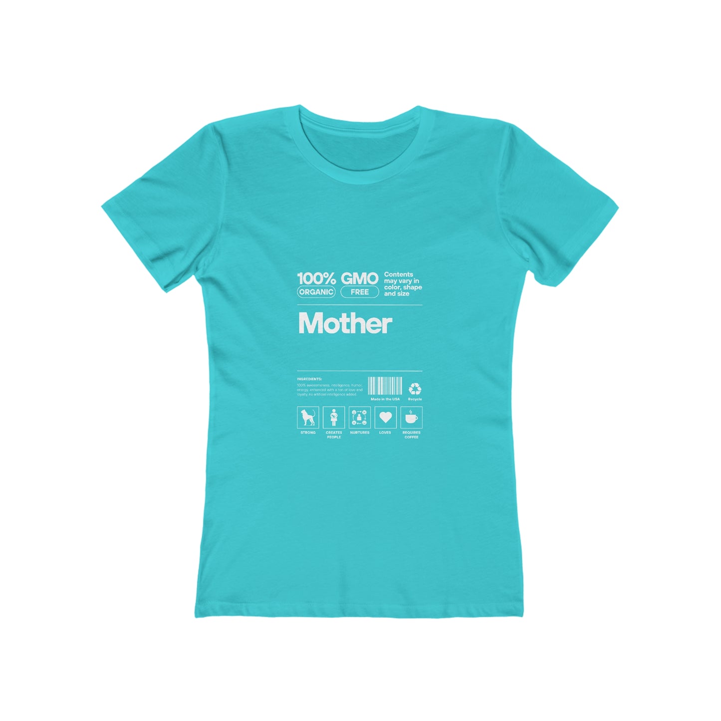 Mother "List Of Ingredients" 100% Cotton Women's Boyfriend T-Shirt