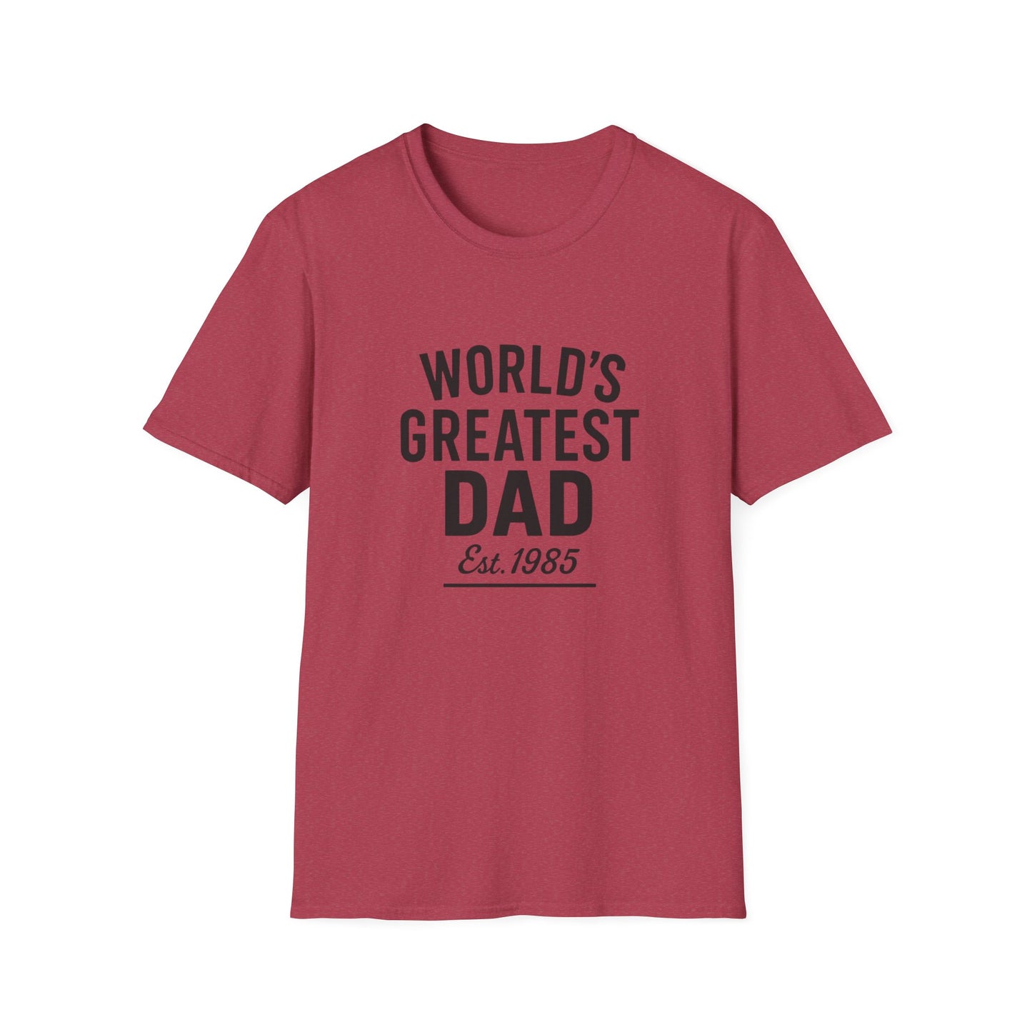 Vintage World's Greatest Dad Est 1985 Softstyle T-Shirt