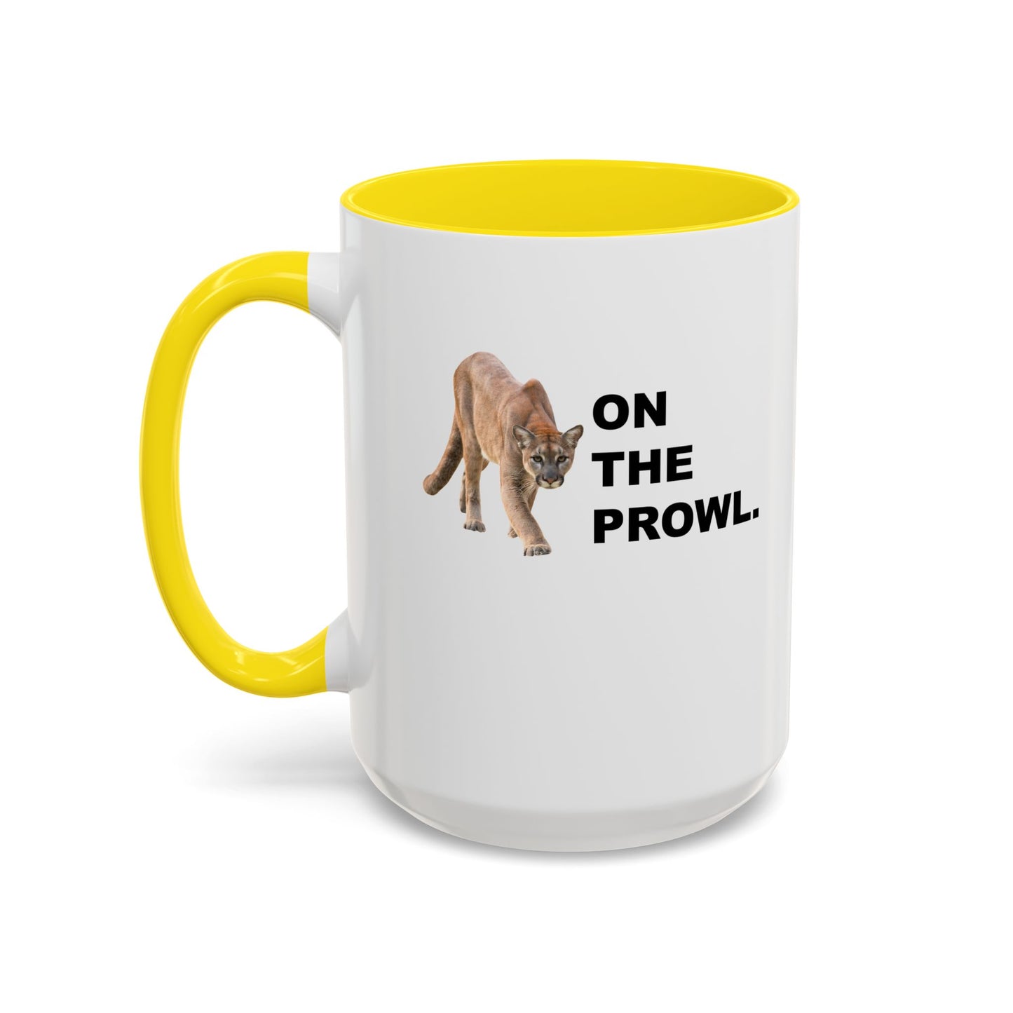 "On The Prowl" Accent Coffee Mug, 11 Oz and 15 Oz