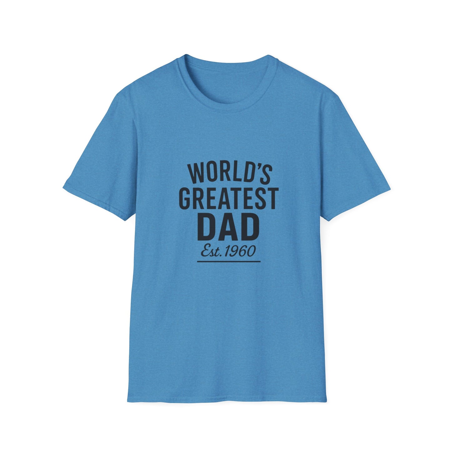 Vintage World's Greatest Dad Est 1960 Softstyle T-Shirt