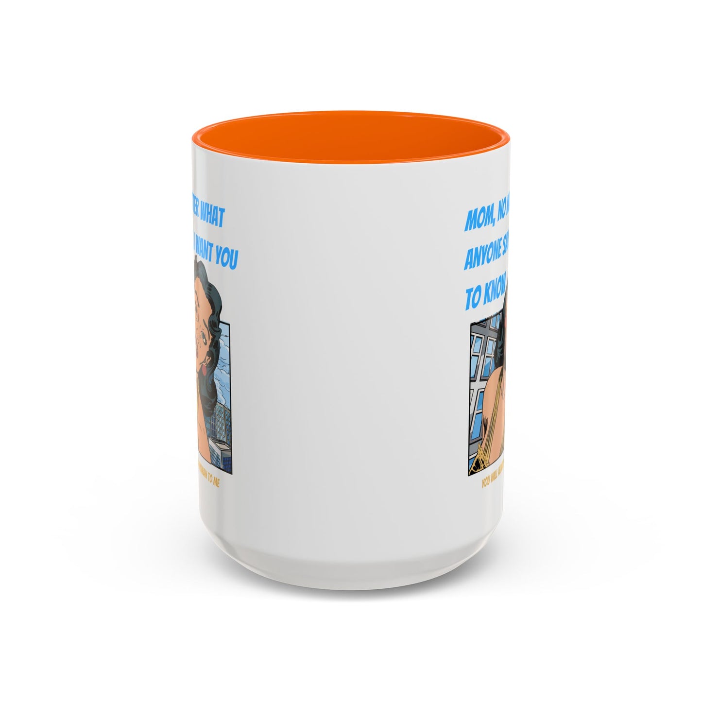 "Mom" Cartoon Accent Coffee Mug, 11 Oz and 15 Oz