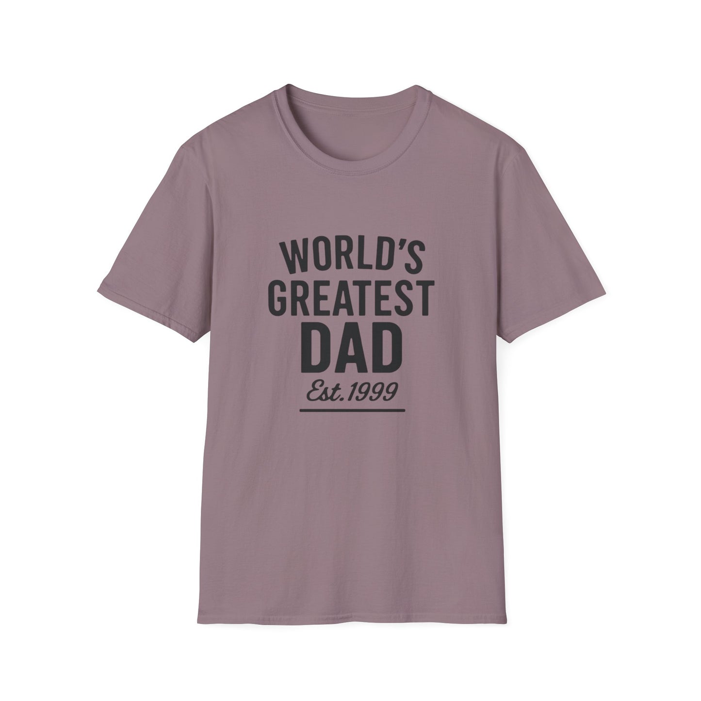 Vintage World's Greatest Dad Est 1999 Softstyle T-Shirt