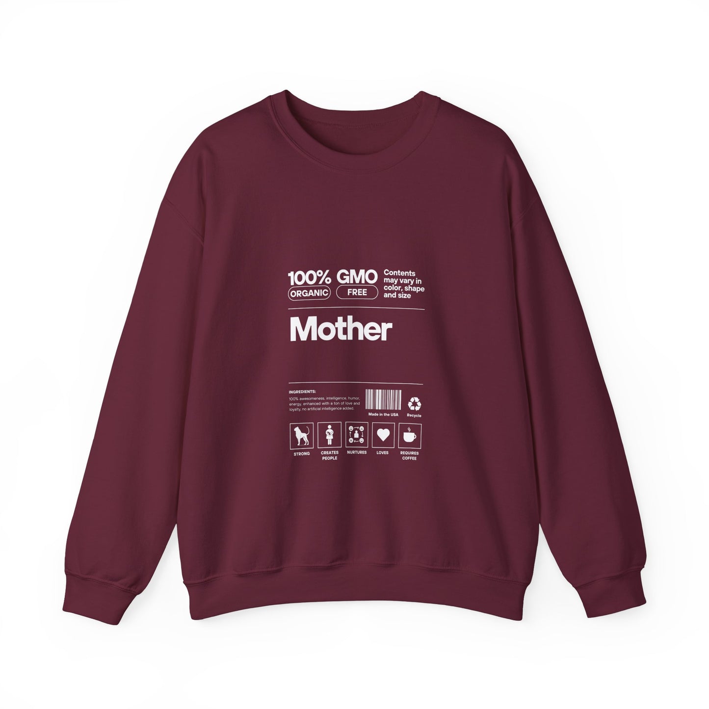 Mother" List Of Ingredients" Women's Heavy Blend™ Crewneck Sweatshirt