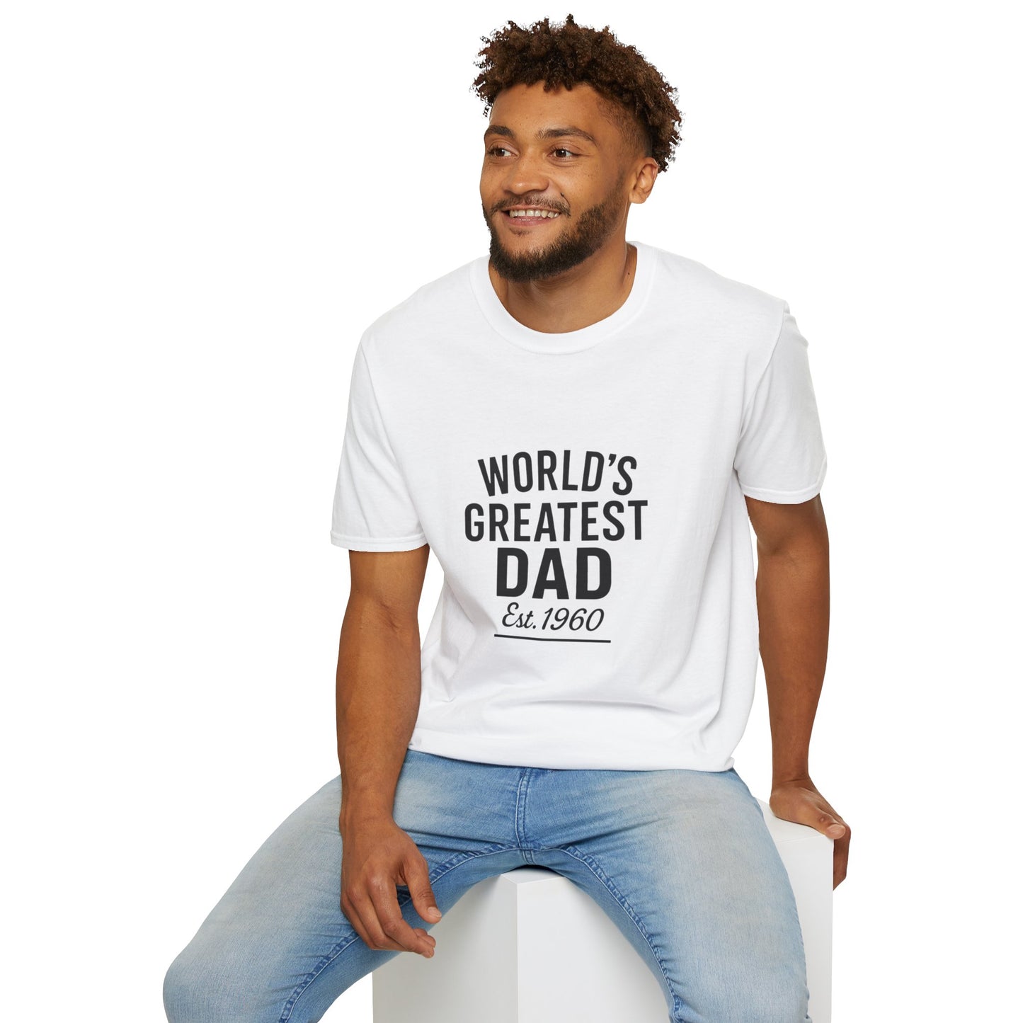 Vintage World's Greatest Dad Est 1960 Softstyle T-Shirt