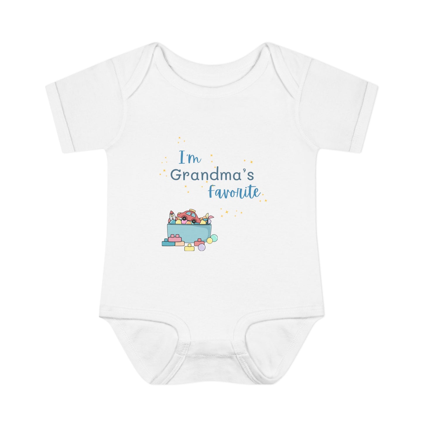 "I'm Grandma's Favorite" 100% Cotton Rib Infant Onesie (Unisex)