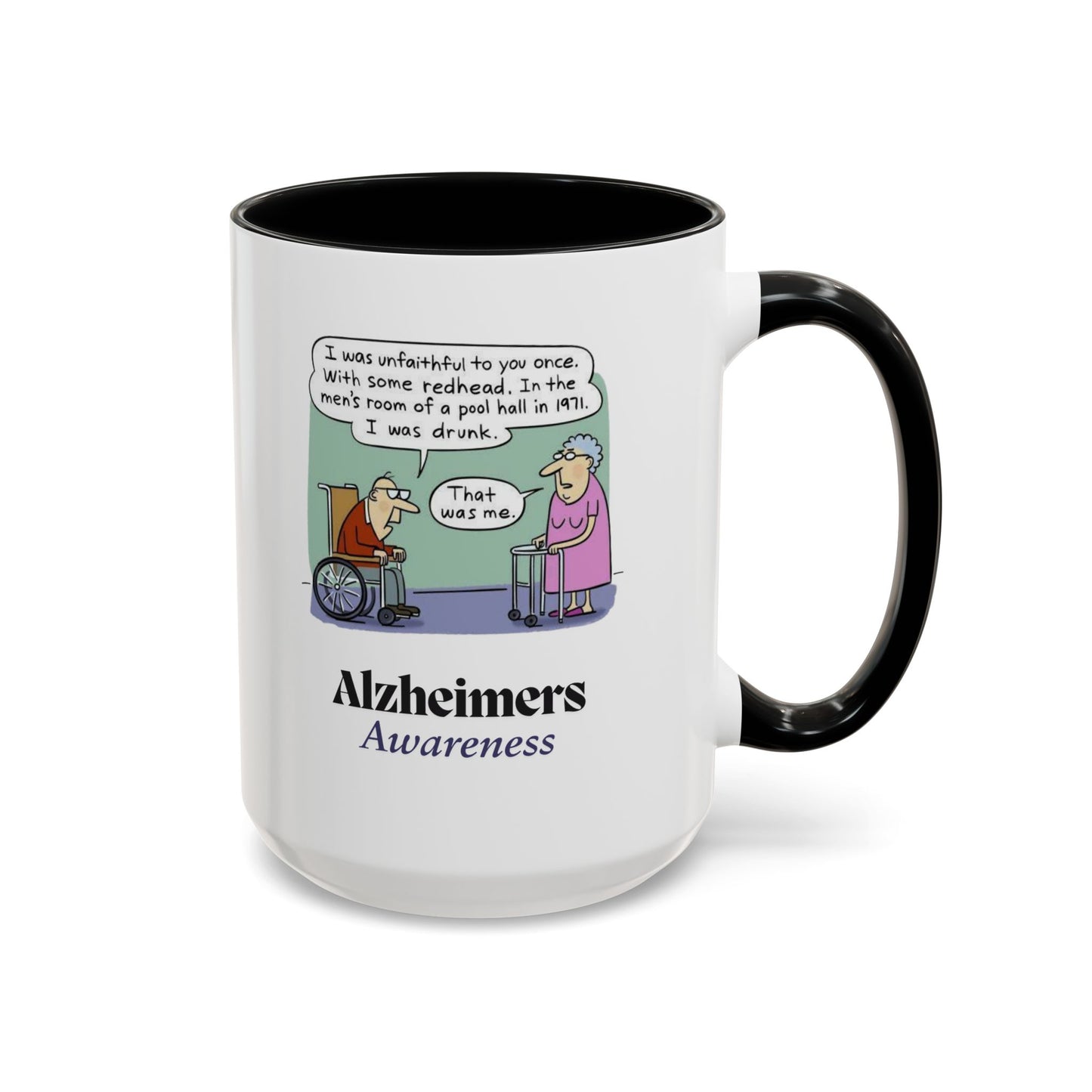 "Alzheimers Awareness" Accent Coffee Mug, 11 Oz and 15 Oz