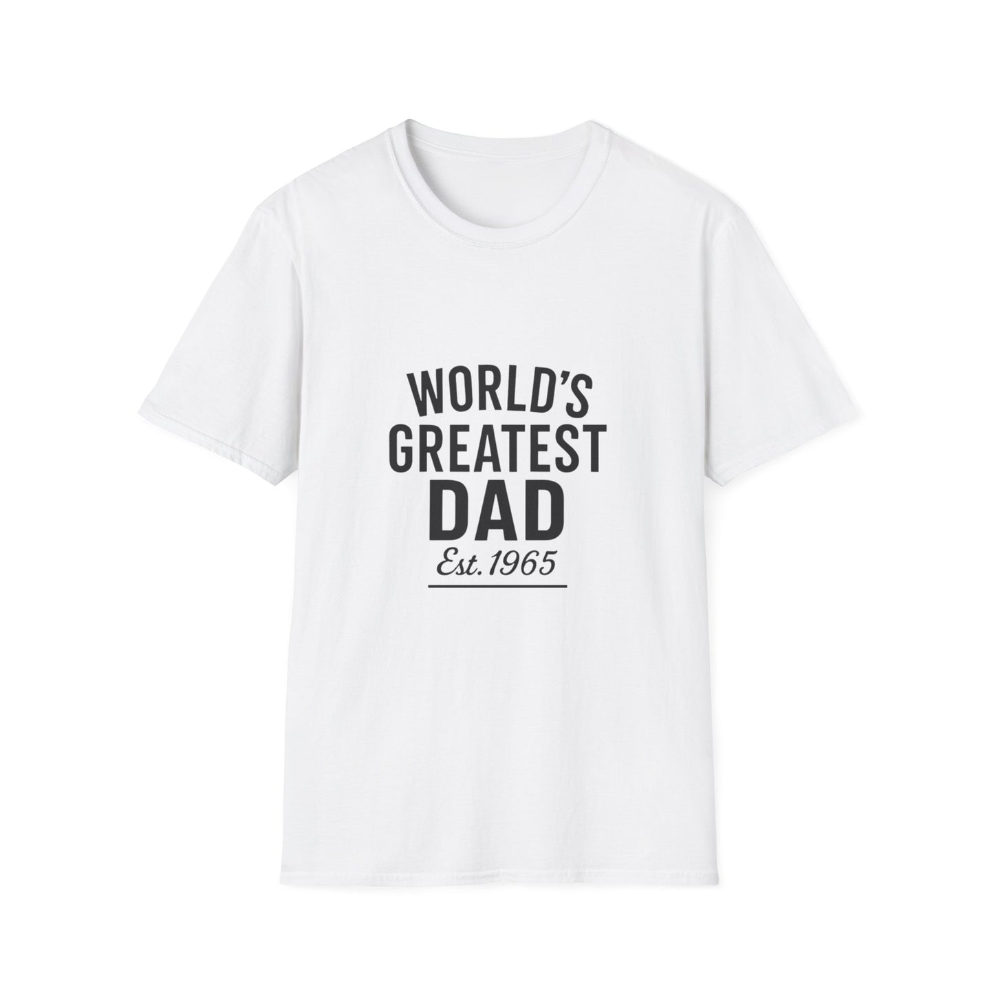 Vintage World's Greatest Dad Est 1965 Softstyle T-Shirt