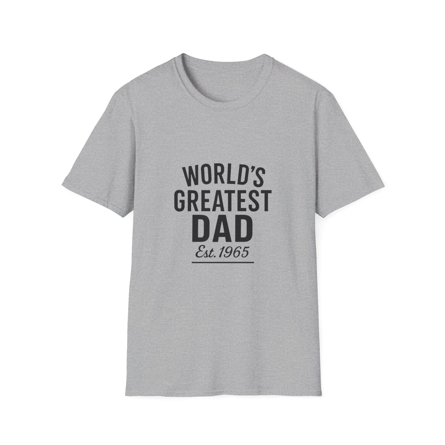 Vintage World's Greatest Dad Est 1965 Softstyle T-Shirt