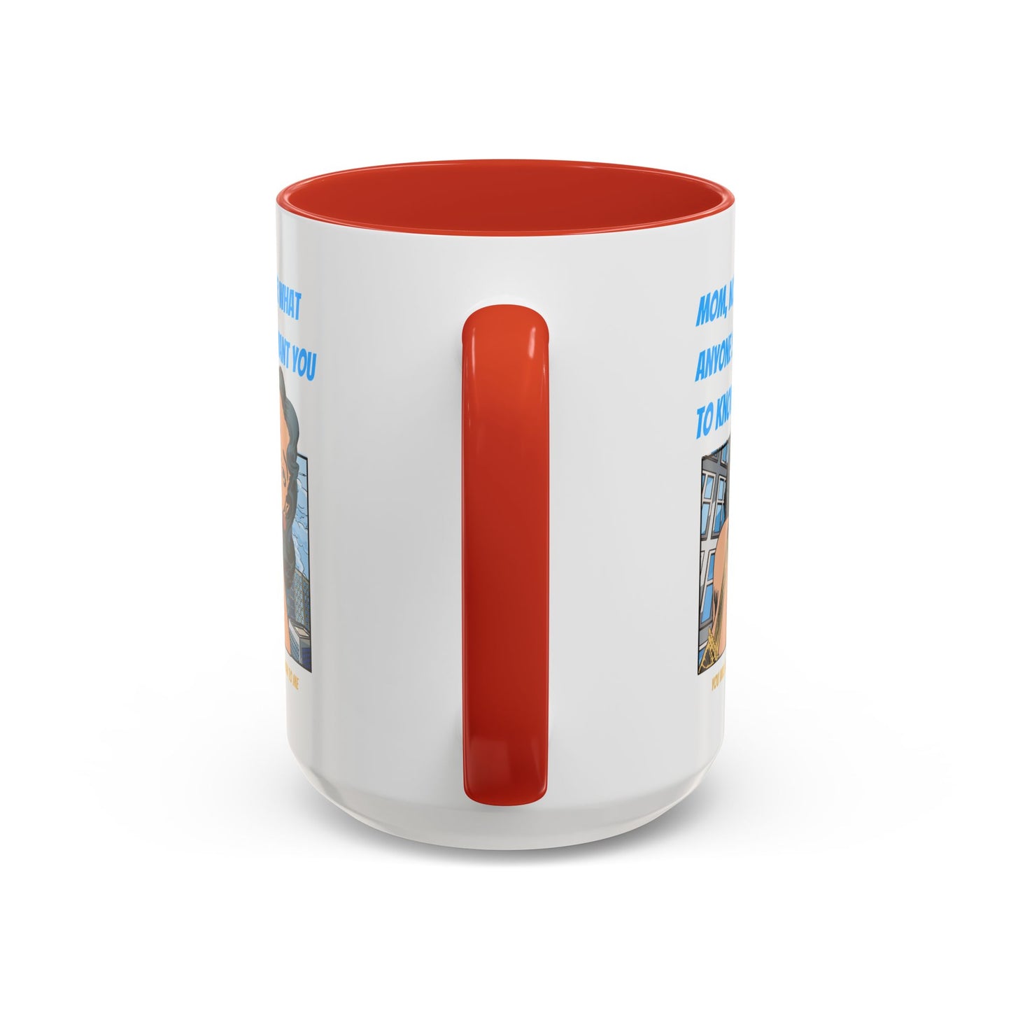 "Mom" Cartoon Accent Coffee Mug, 11 Oz and 15 Oz