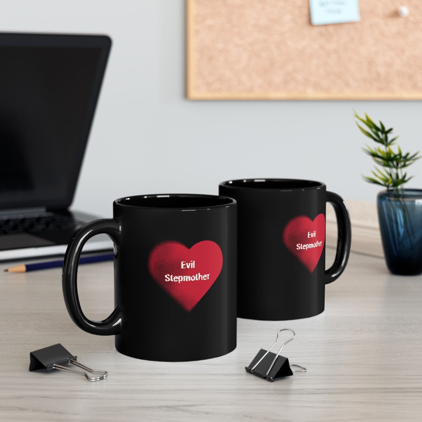 "Evil Stepmother" Black Coffee Mug, 11 0z and 15 Oz