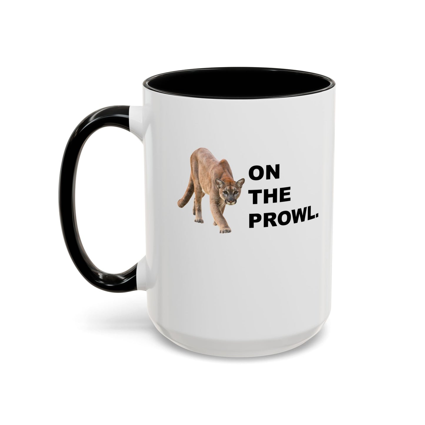 "On The Prowl" Accent Coffee Mug, 11 Oz and 15 Oz