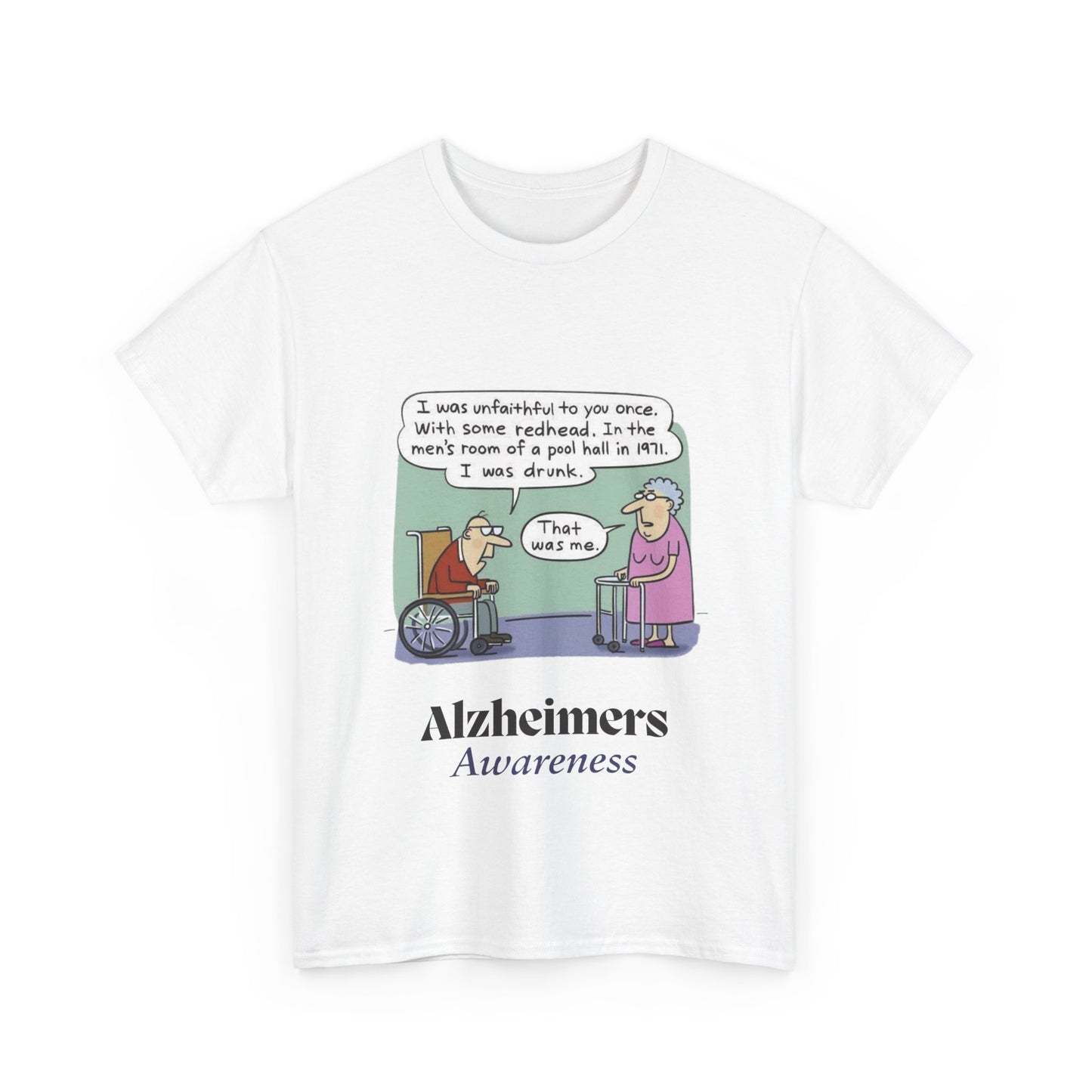 "Alzheimers Awareness" 100% Cotton T-Shirt (Unisex)