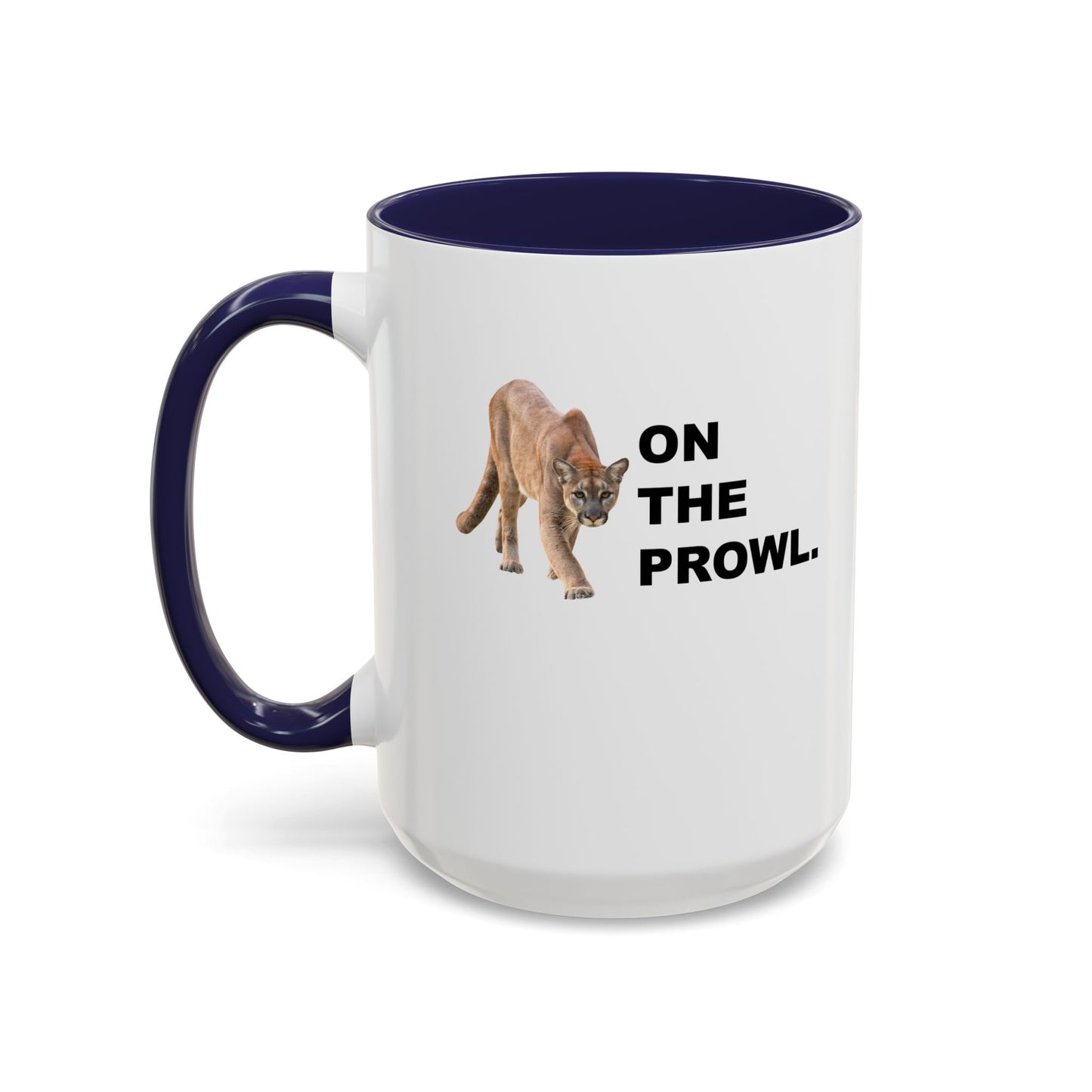"On The Prowl" Accent Coffee Mug, 11 Oz and 15 Oz