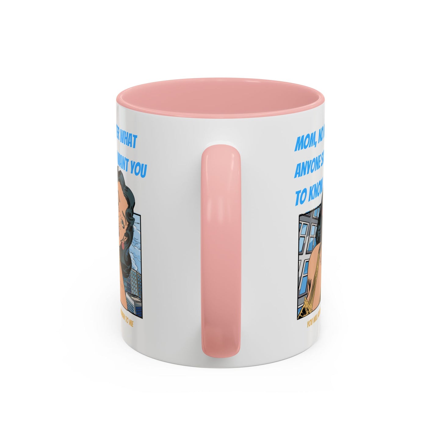 "Mom" Cartoon Accent Coffee Mug, 11 Oz and 15 Oz