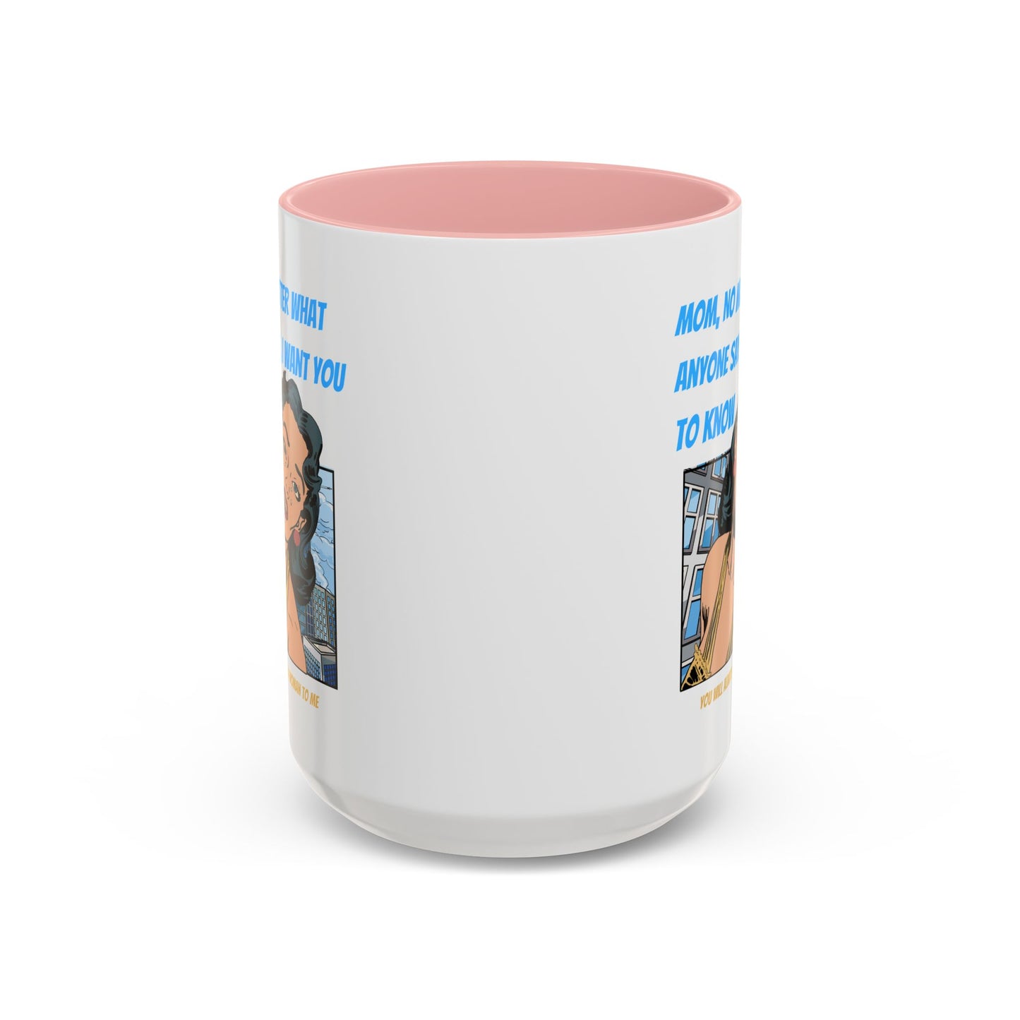 "Mom" Cartoon Accent Coffee Mug, 11 Oz and 15 Oz