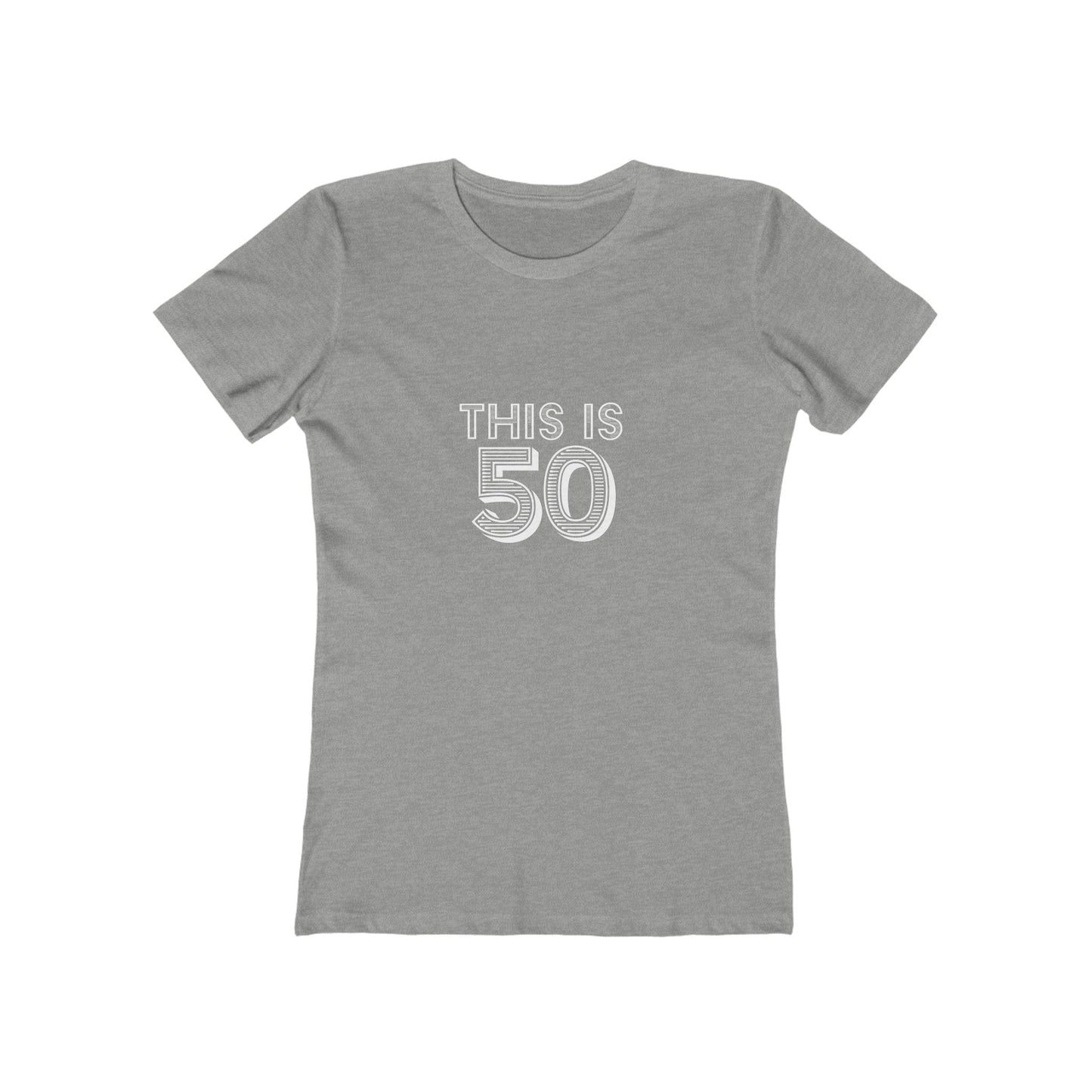 "This is 50" 100% Cotton Women's Fitted T-Shirt