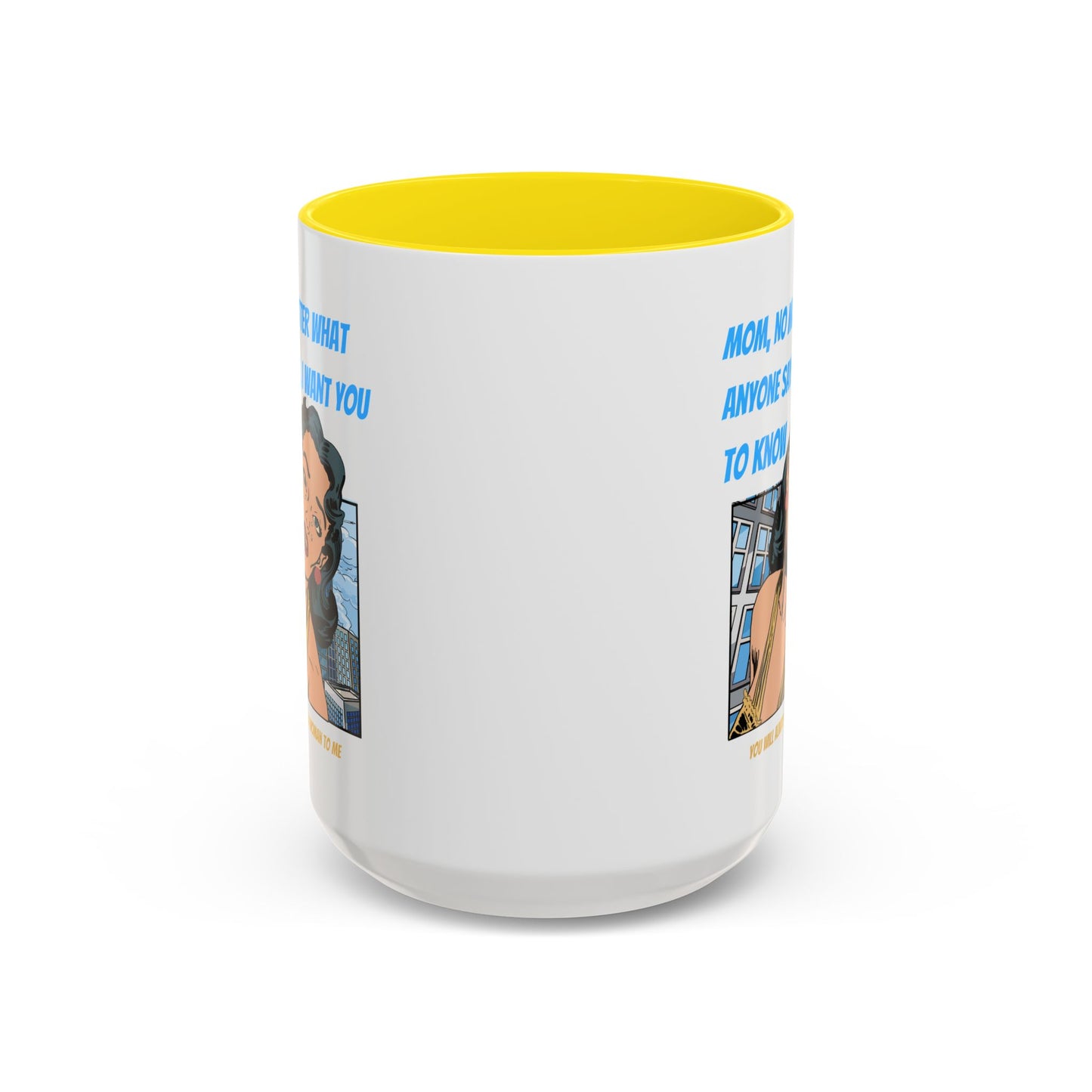 "Mom" Cartoon Accent Coffee Mug, 11 Oz and 15 Oz