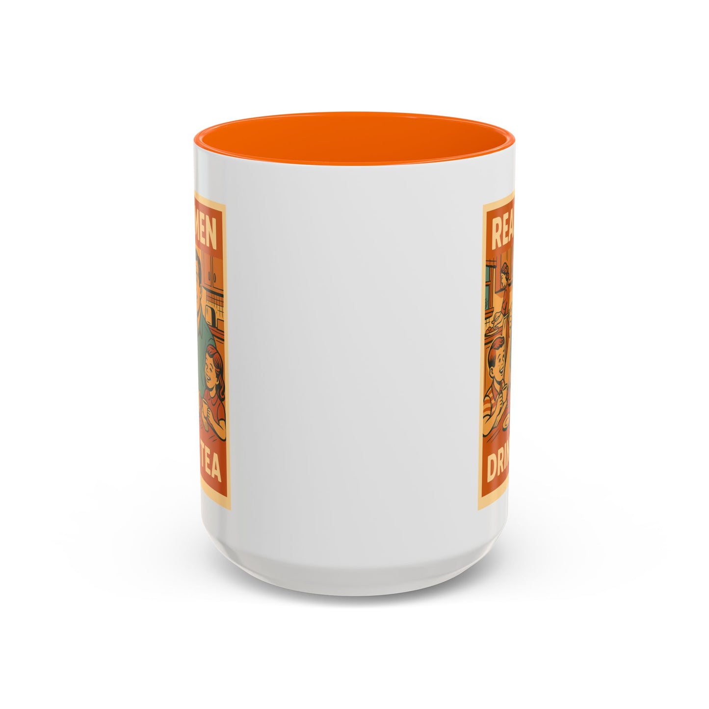"Real Men Drink Tea" Cartoon Accent Coffee Mug, 11oz and 15 Oz
