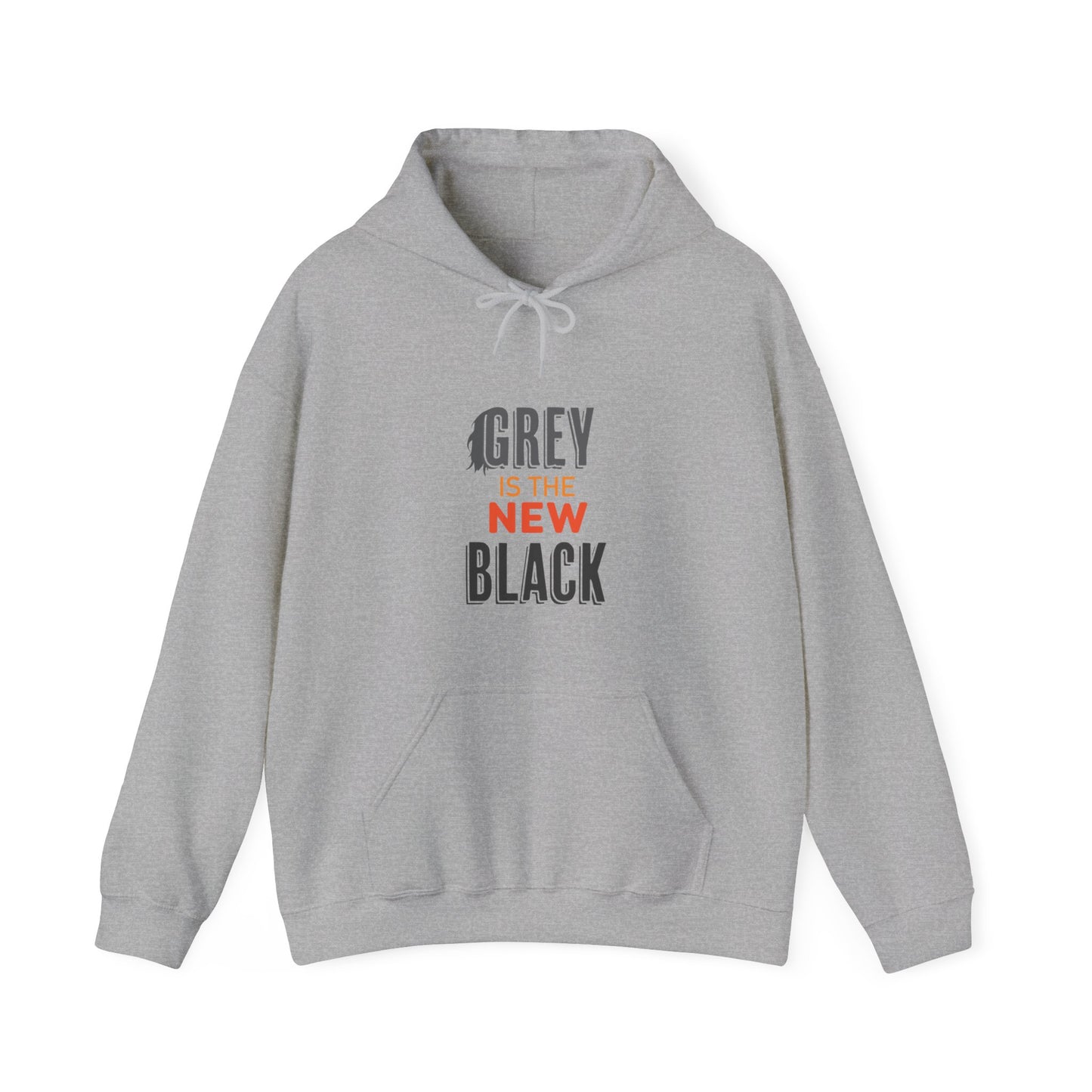 "Grey is The New Black" Heavy Blend™ Hoodie Sweatshirt (Unisex)