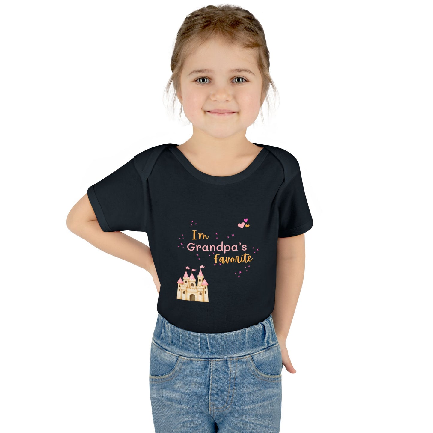 "I'm Grandpa's Favorite" 100% Cotton Rib Infant Onesie (Unisex)