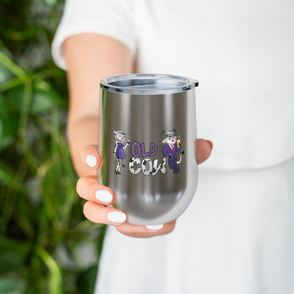 Old Cow & Old Bull 12oz Insulated Wine Tumbler (Featuring The Old Cow and The Old Bull)