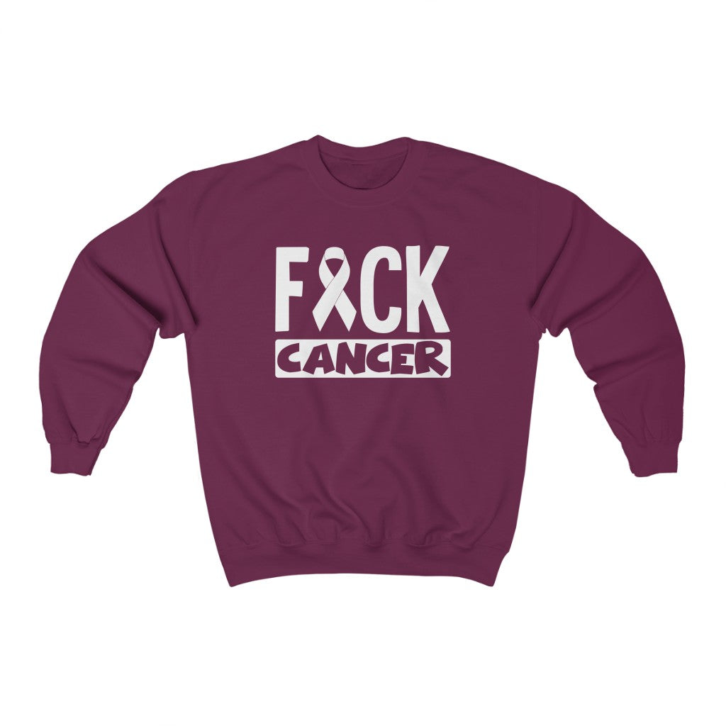 "F*** Cancer" Heavy Blend™ Crewneck Sweatshirt (Unisex)