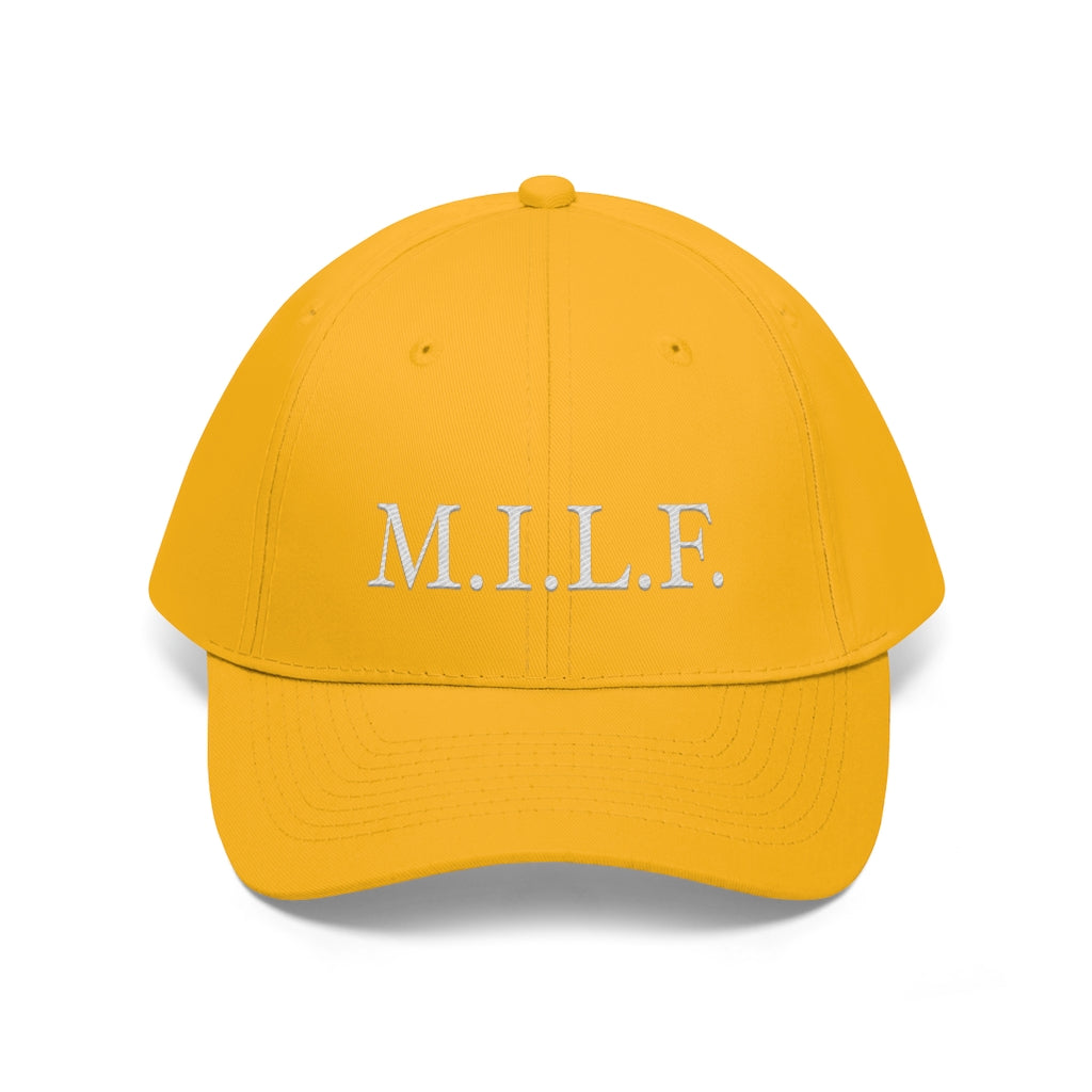Women's 100% Cotton Embroidery "M.I.L.F." Twill Hat