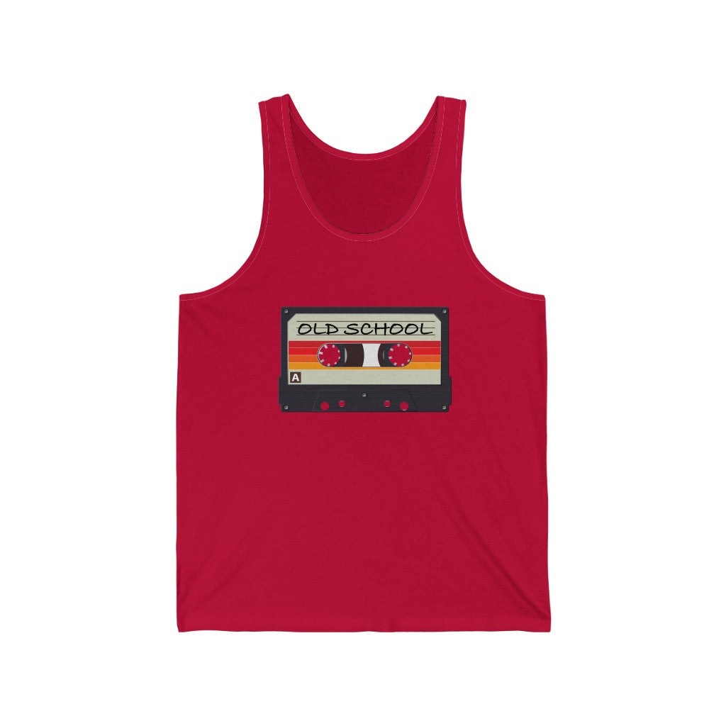 "Old School" 100% Cotton Adult Jersey Tank Top (Unisex)