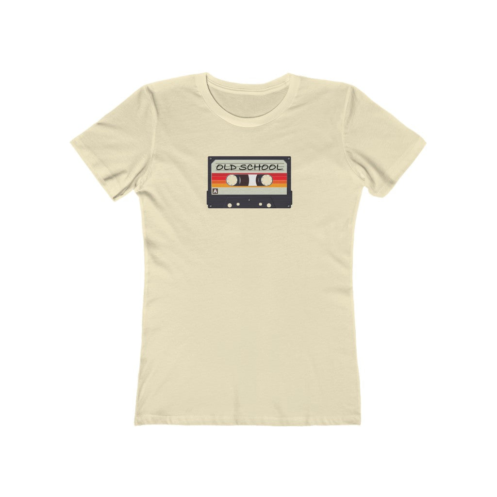 "Old School" 100% Cotton Women's Boyfriend T-Shirt