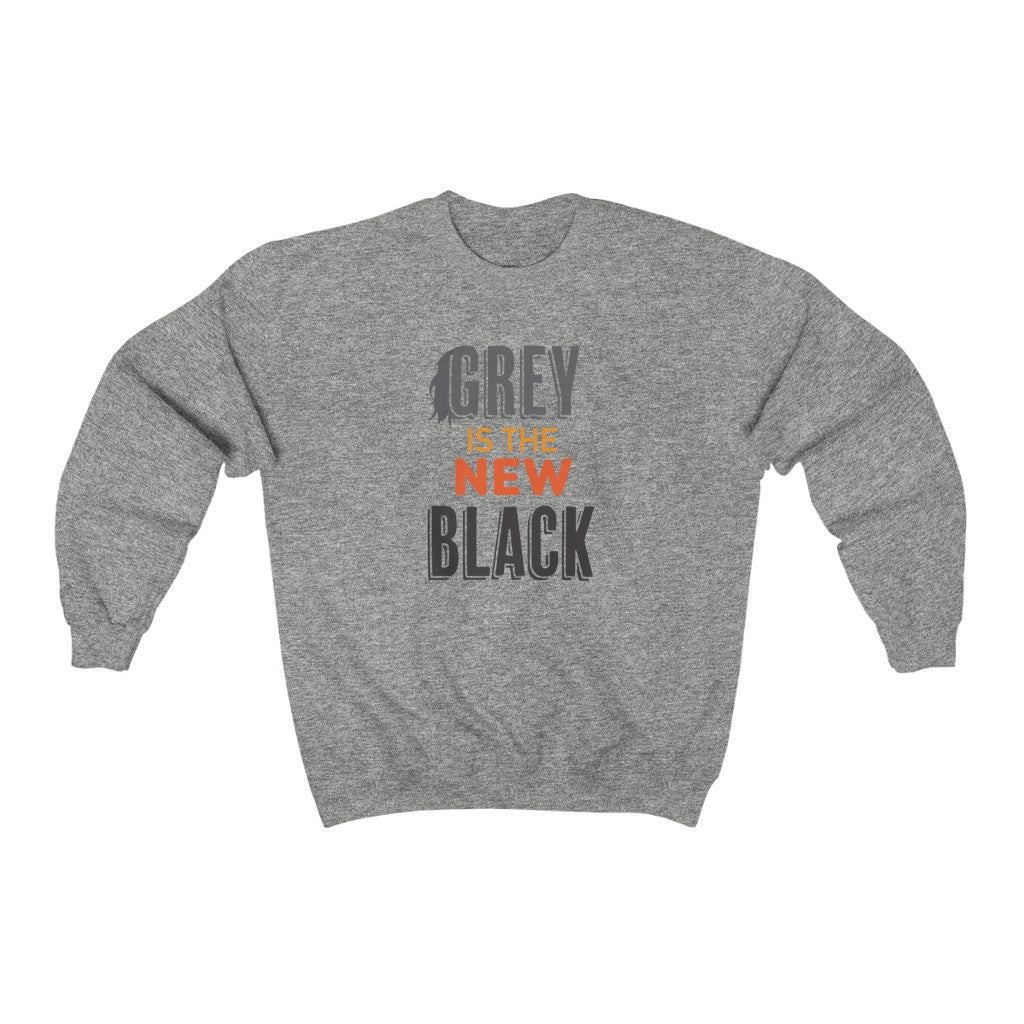 "Grey is The New Black" Heavy Blend™ Crewneck Sweatshirt (Unisex)