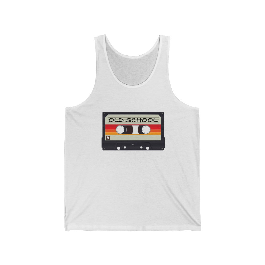 "Old School" 100% Cotton Adult Jersey Tank Top (Unisex)