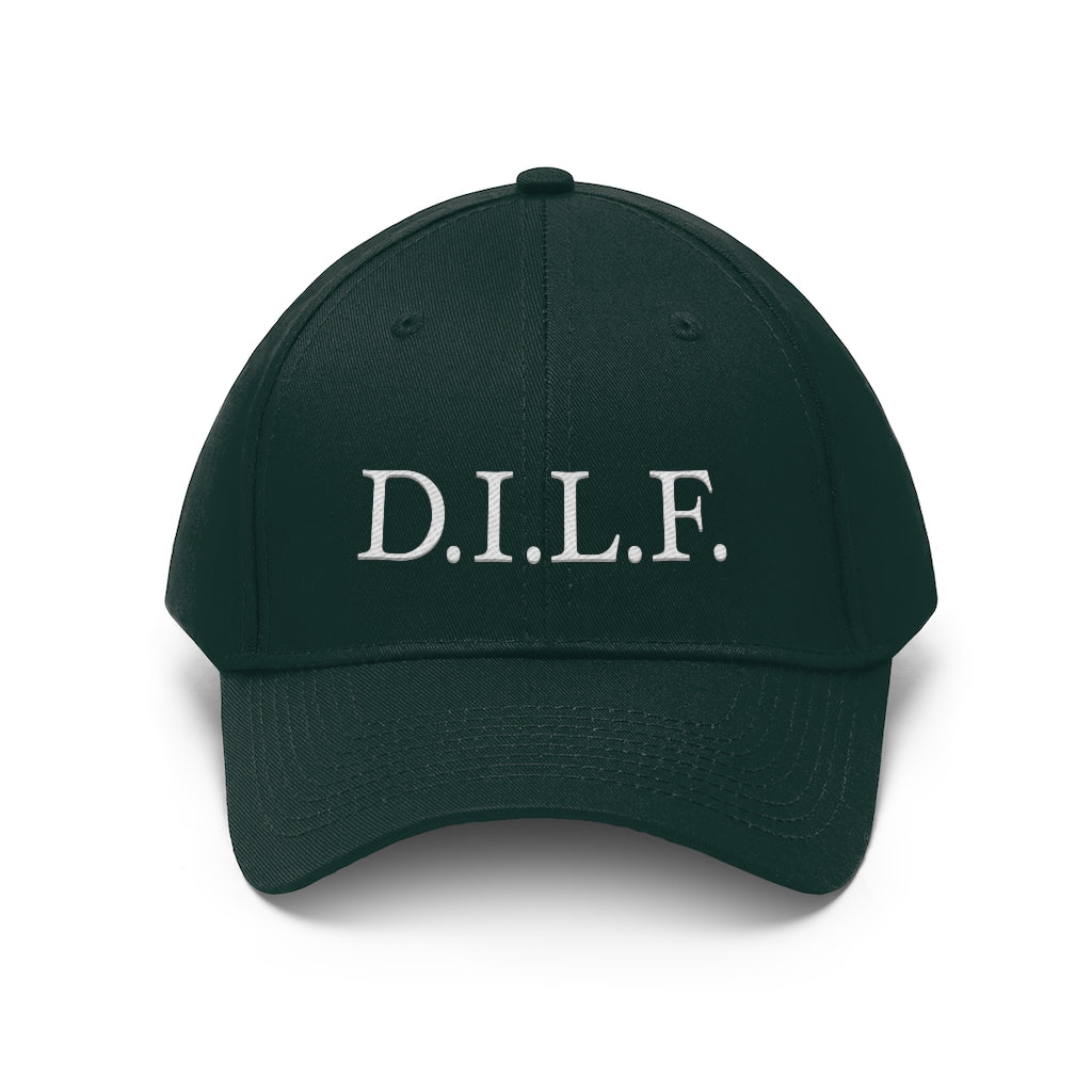 Men's 100% Cotton Embroidery "D.I.L.F." Twill Hat