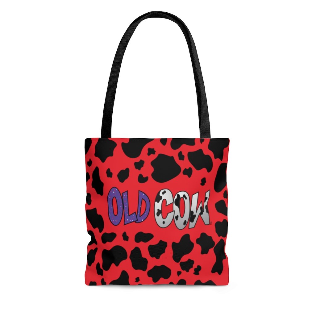 Cow Print Old Cow Logo Tote Bag