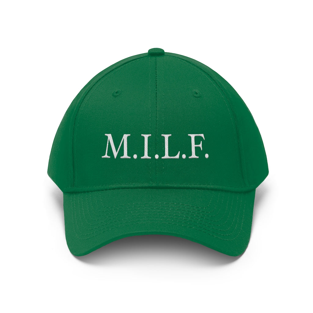 Women's 100% Cotton Embroidery "M.I.L.F." Twill Hat