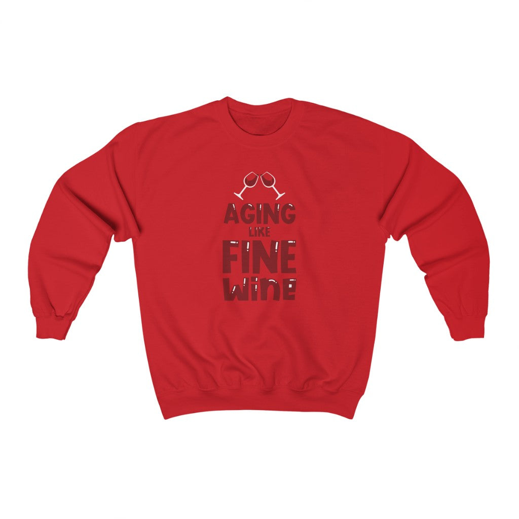 "Aging like Fine Wine" Heavy Blend™ Crewneck Sweatshirt (Unisex)