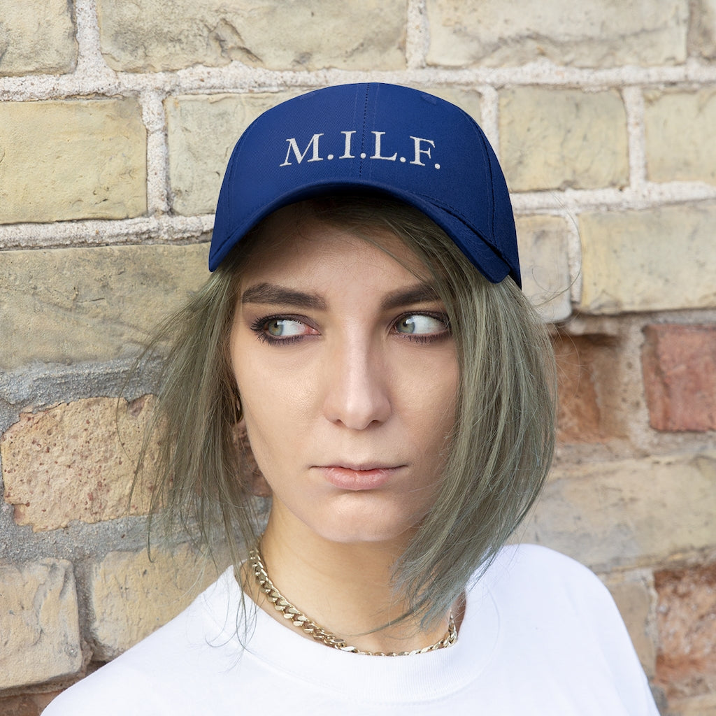 Women's 100% Cotton Embroidery "M.I.L.F." Twill Hat