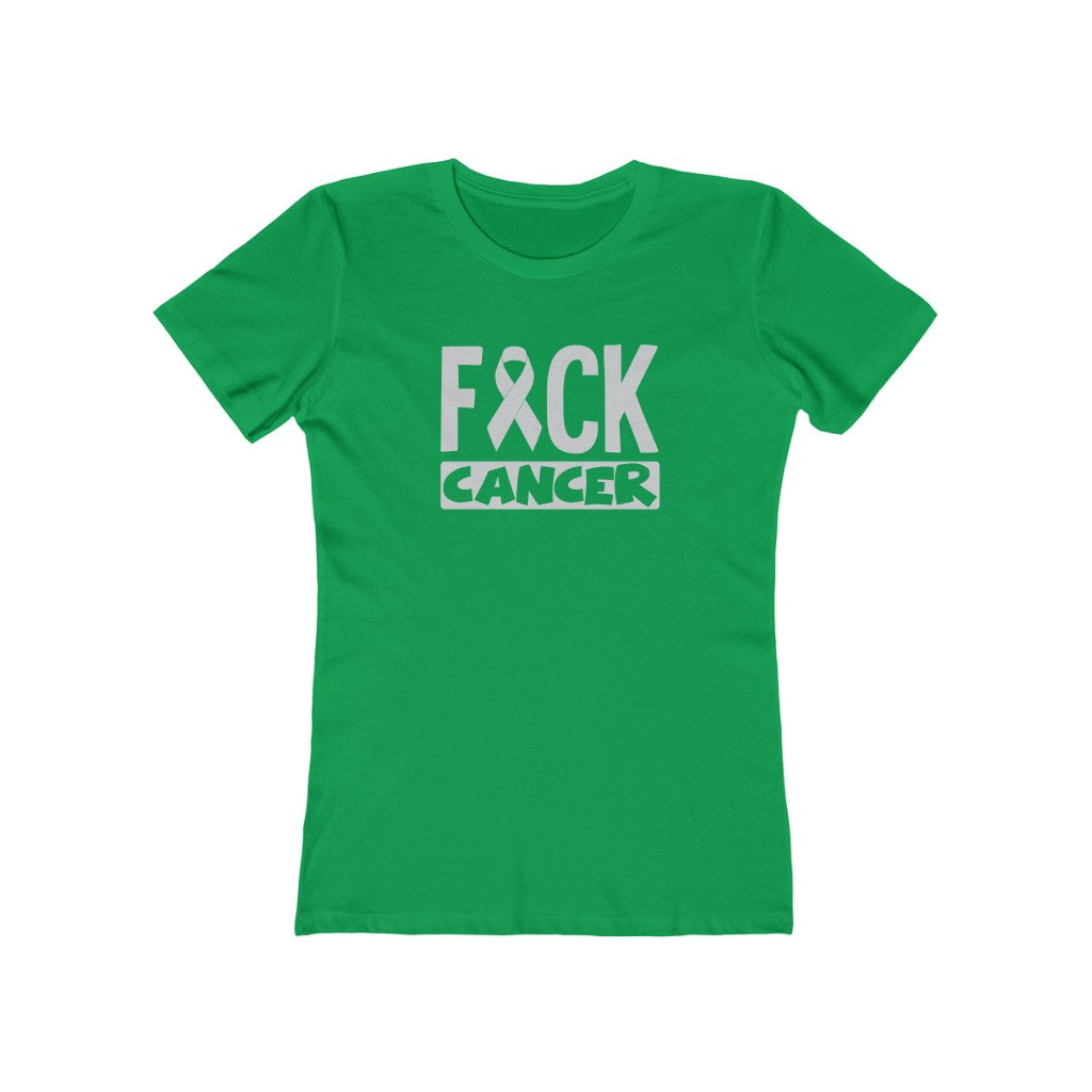 "Fuck Cancer" 100% Cotton Women's Boyfriend T-Shirt