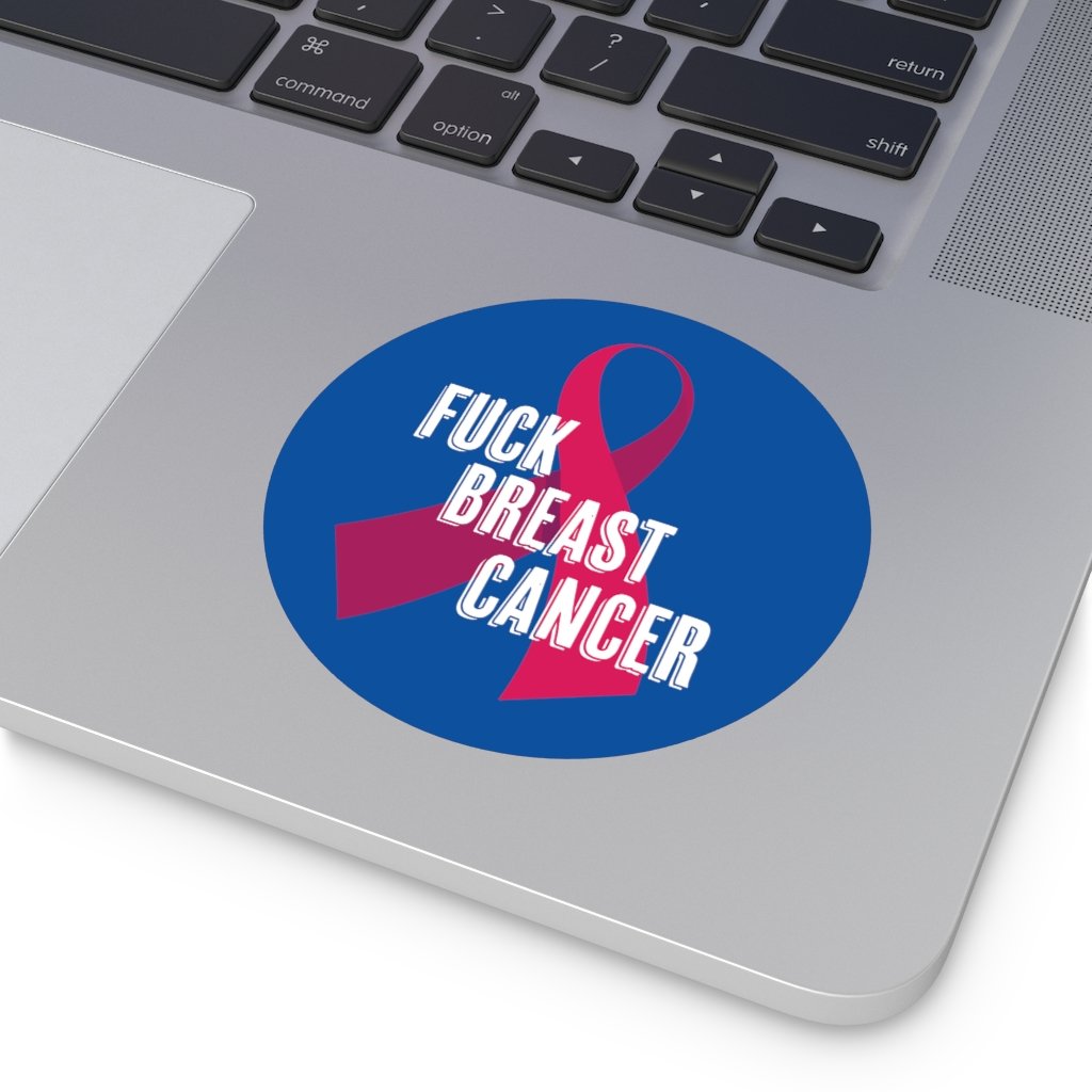 "F*** Breast Cancer" Round Vinyl Stickers