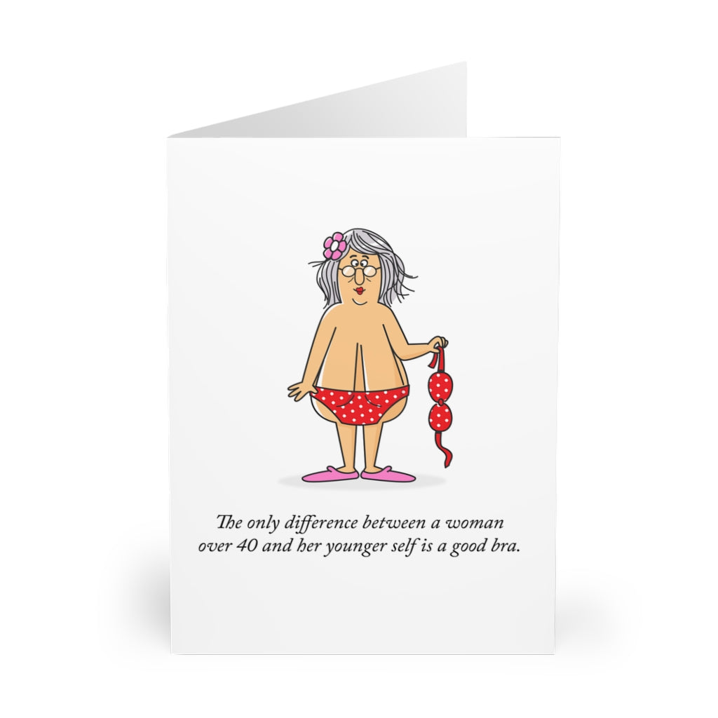 "The Only Difference Between A Woman Over 40..." Birthday Cards (5 Pack)