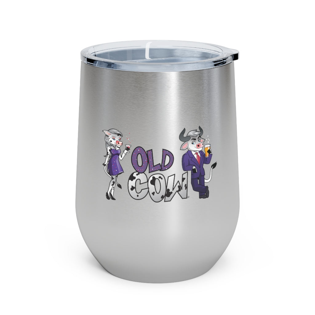Old Cow & Old Bull 12oz Insulated Wine Tumbler (Featuring The Old Cow and The Old Bull)
