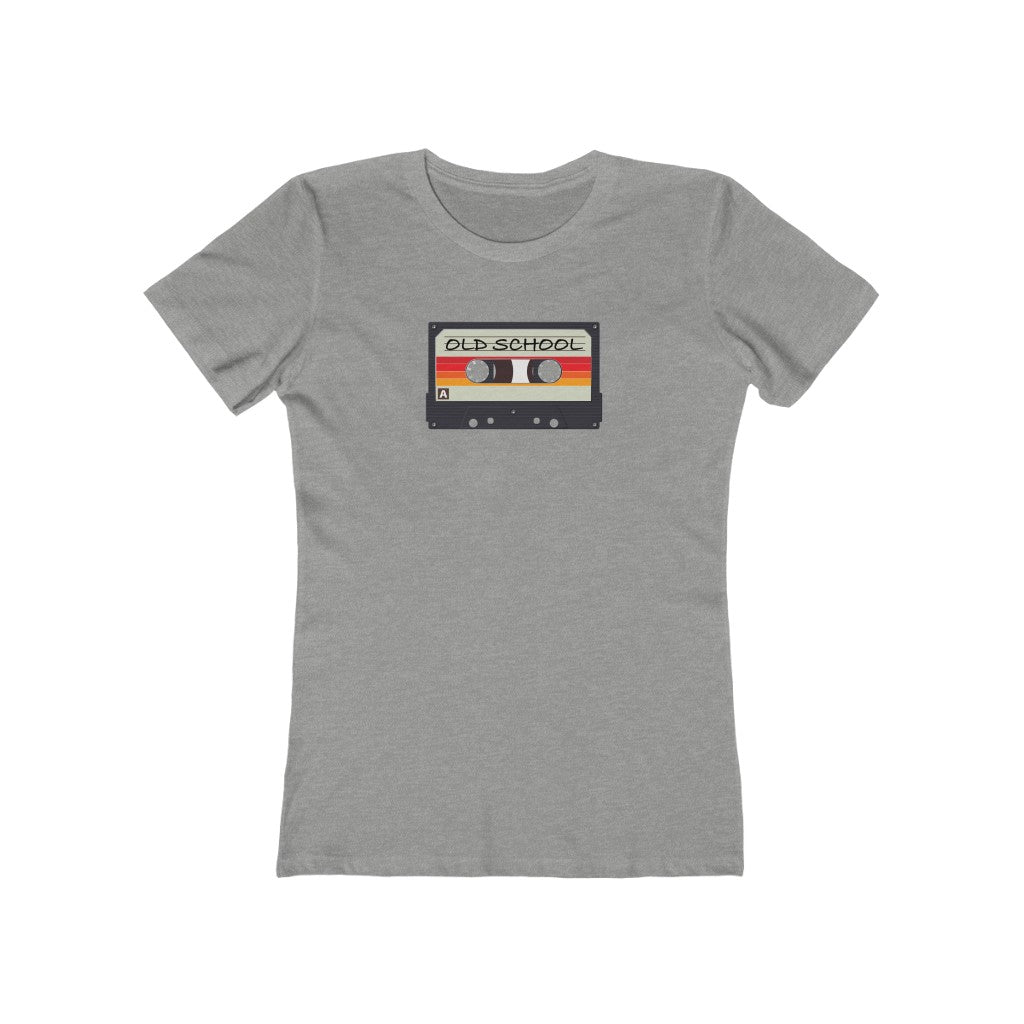 "Old School" 100% Cotton Women's Boyfriend T-Shirt