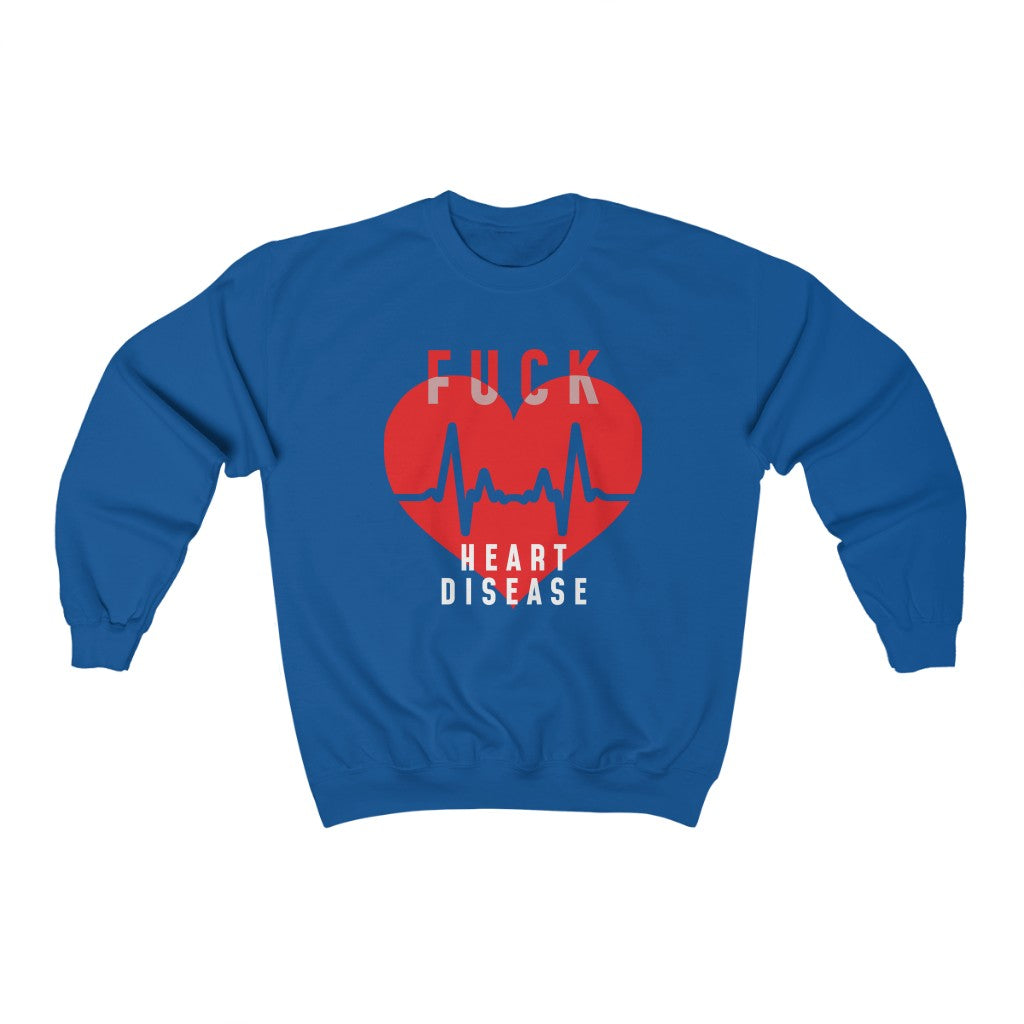 "Fuck Heart Disease" Heavy Blend™ Crewneck Sweatshirt (Unisex)