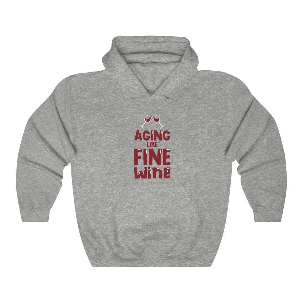 "Aging Like Fine Wine" Heavy Blend™ Hoodie Sweatshirt (Unisex)