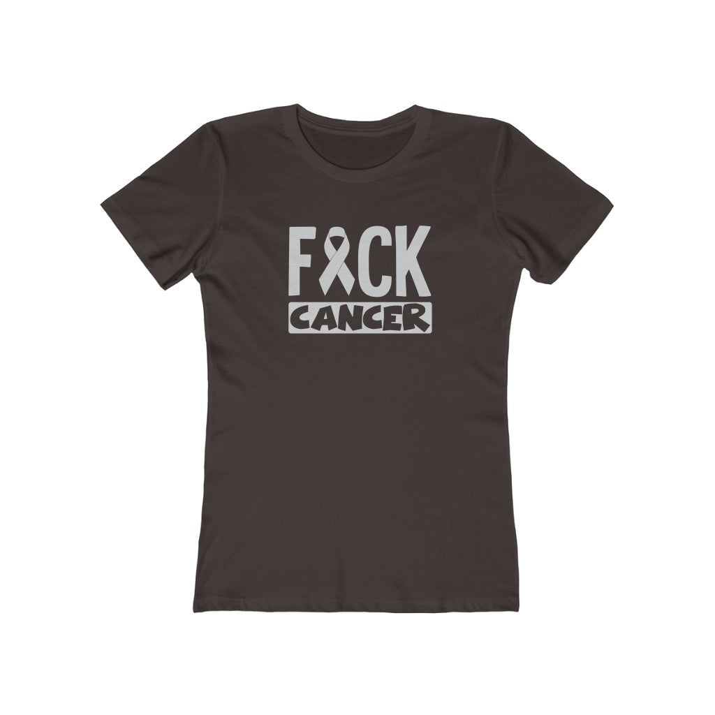 "Fuck Cancer" 100% Cotton Women's Boyfriend T-Shirt