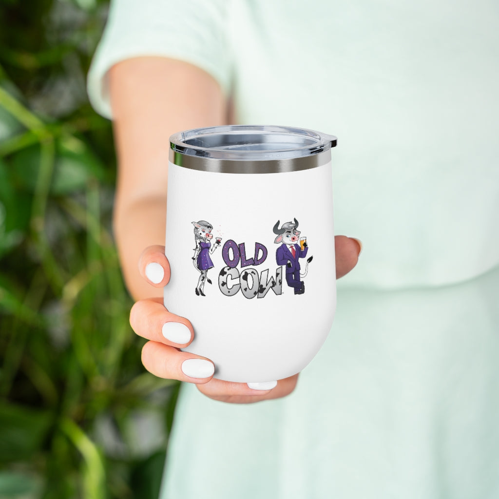 Old Cow & Old Bull 12oz Insulated Wine Tumbler (Featuring The Old Cow and The Old Bull)