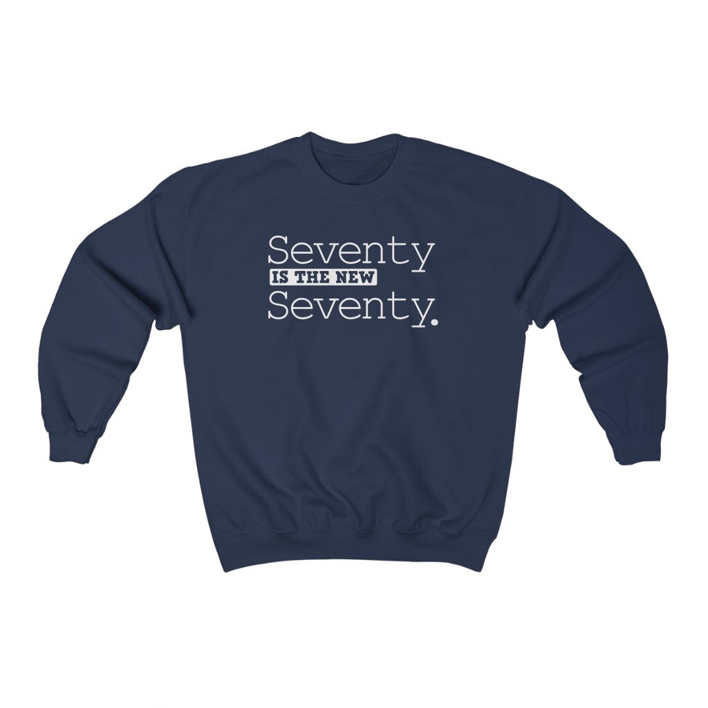 "Seventy is the New Seventy" Heavy Blend™ Crewneck Sweatshirt (Unisex)