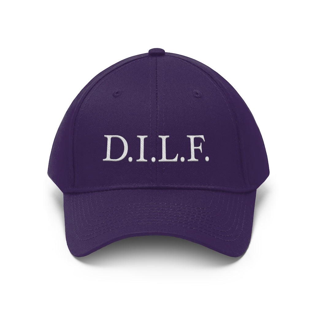 Men's 100% Cotton Embroidery "D.I.L.F." Twill Hat