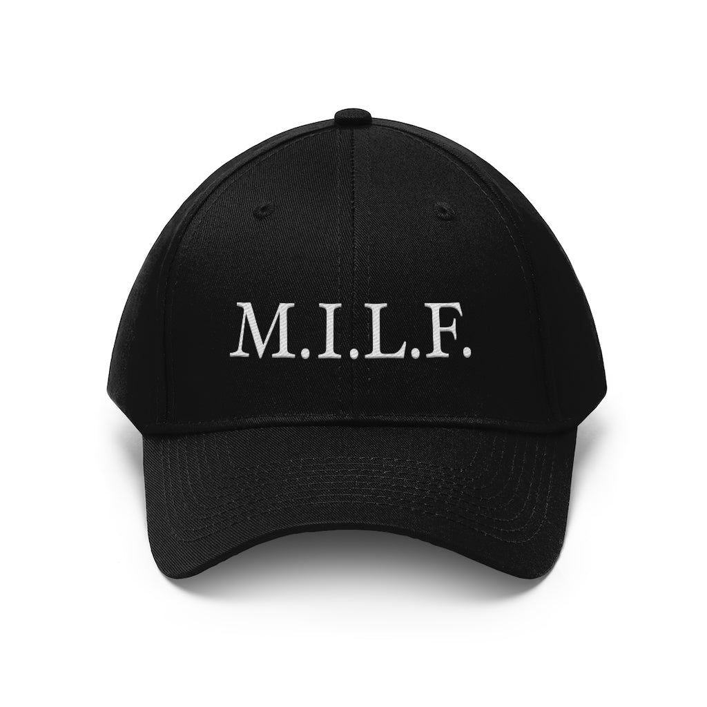 Women's 100% Cotton Embroidery "M.I.L.F." Twill Hat