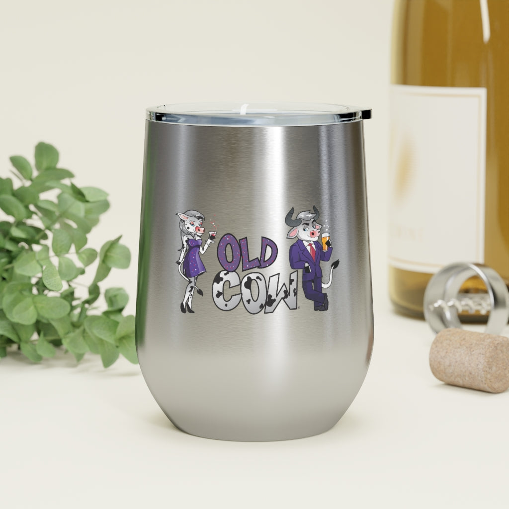 Old Cow & Old Bull 12oz Insulated Wine Tumbler (Featuring The Old Cow and The Old Bull)